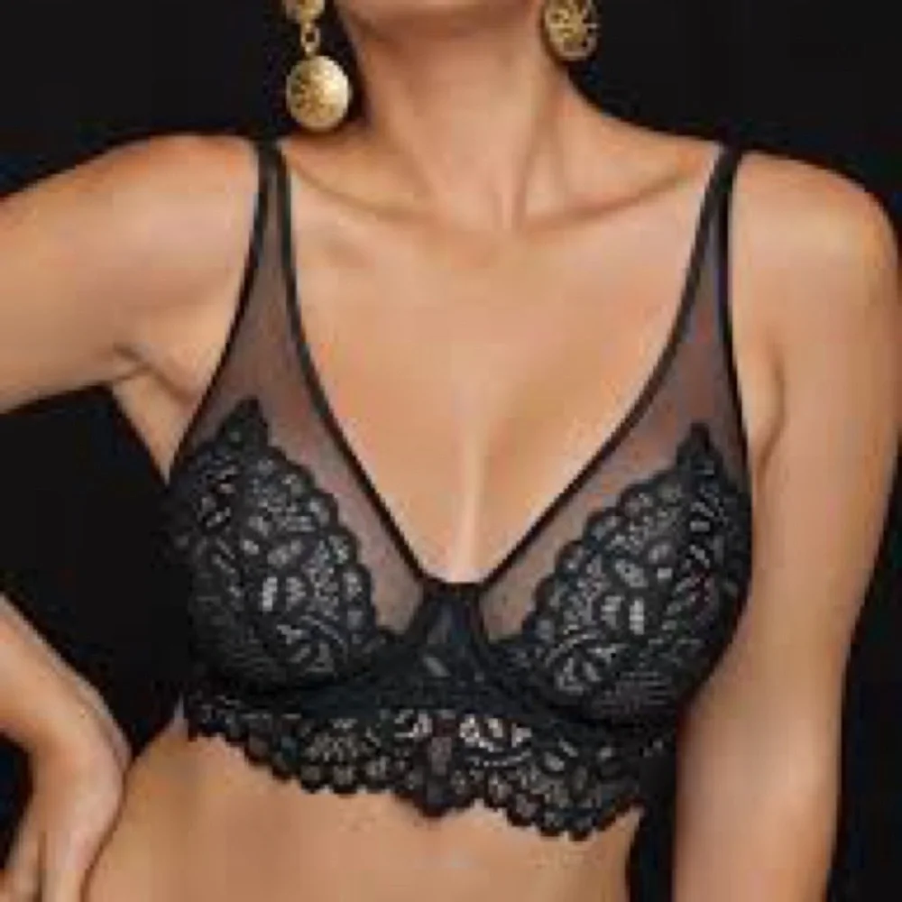 Prima Donna Twist black lace longline convertible First Night Triangle Bralette